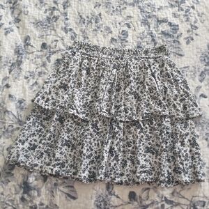 OLD NAVY TIERED RUFFLE FLORAL MINI SKIRT 2 TIERS